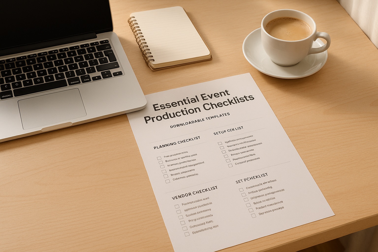 Essential Event Production Checklists