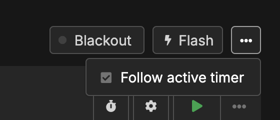 Blackout and Flash toggle buttons