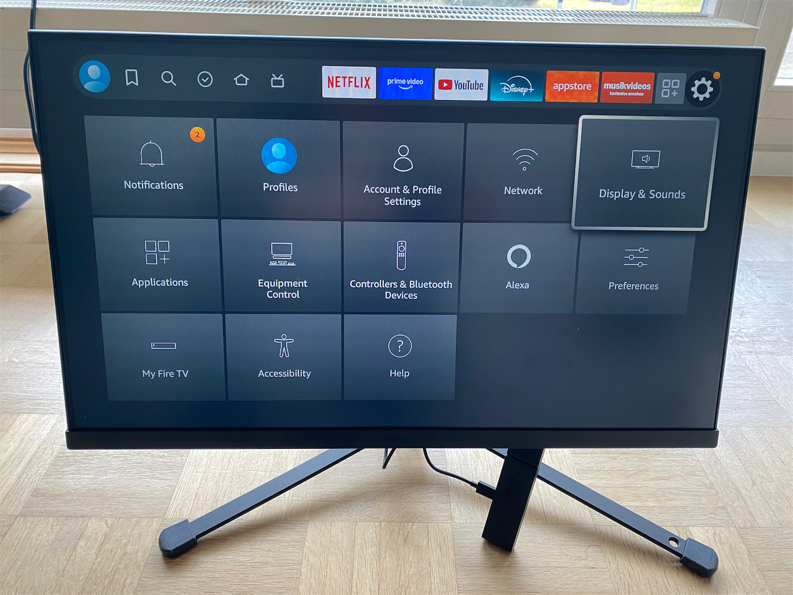 Fire TV Settings menu