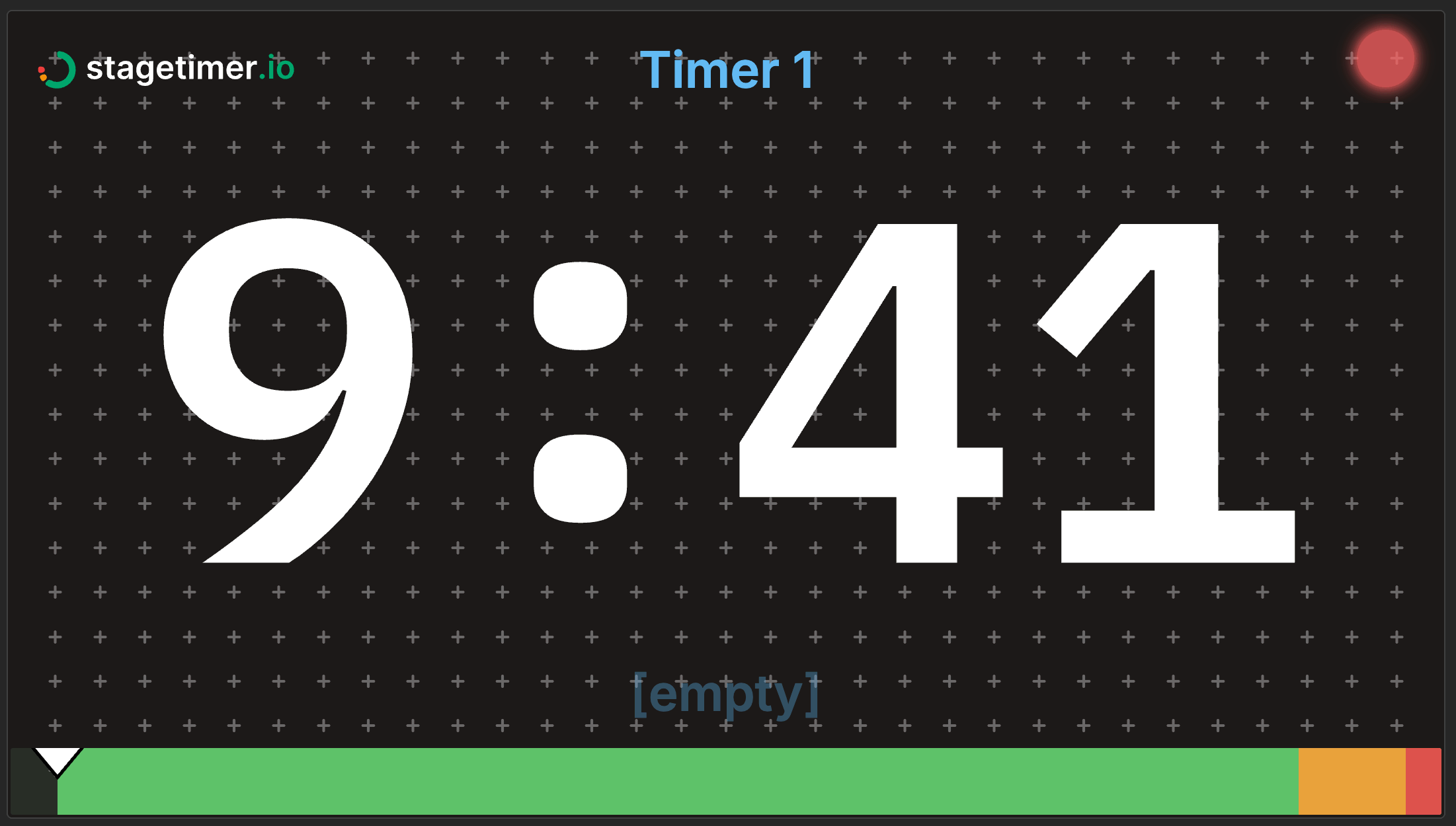 On Air element active with red glow