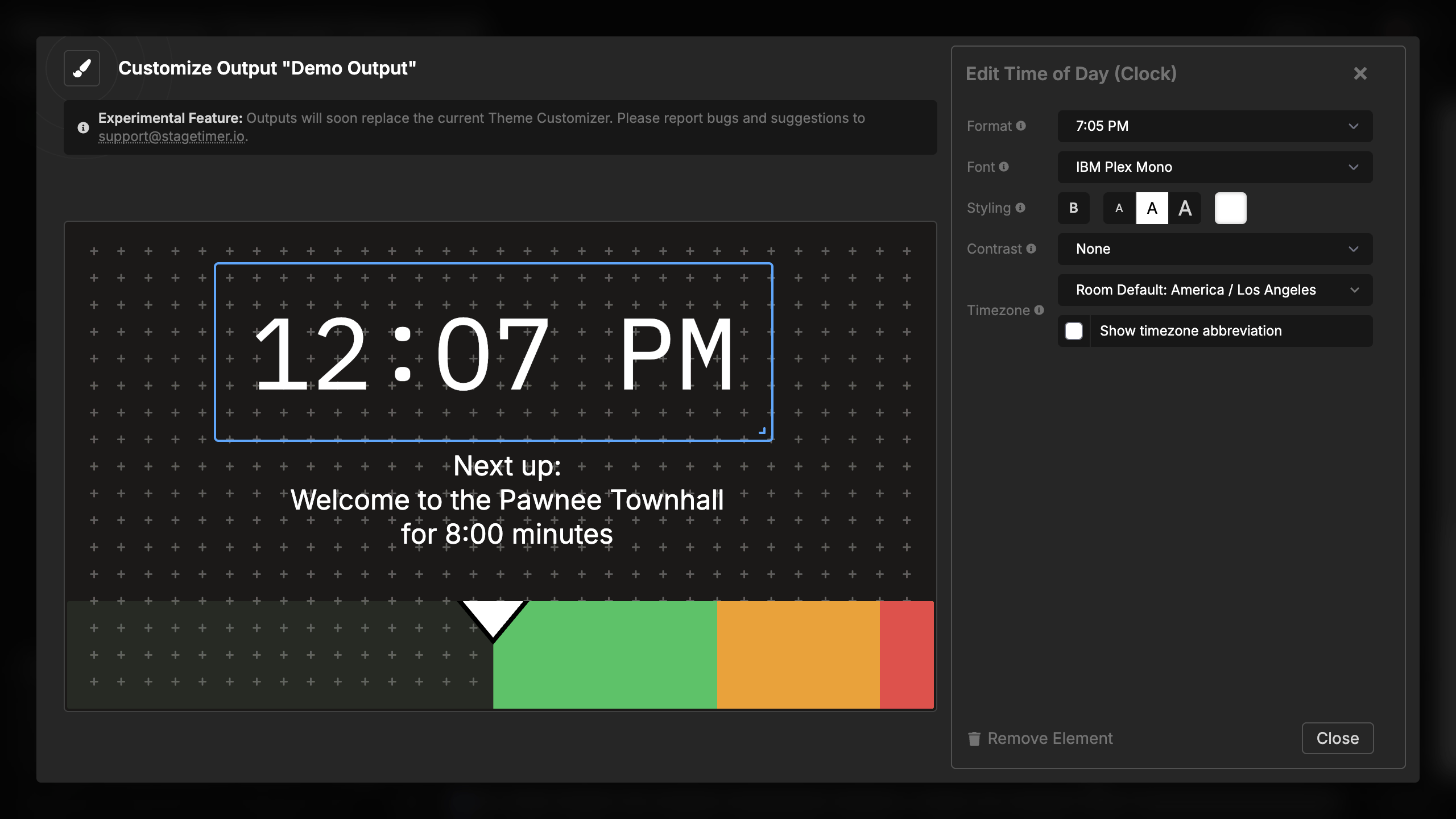 Time of Day display mode changed to PM