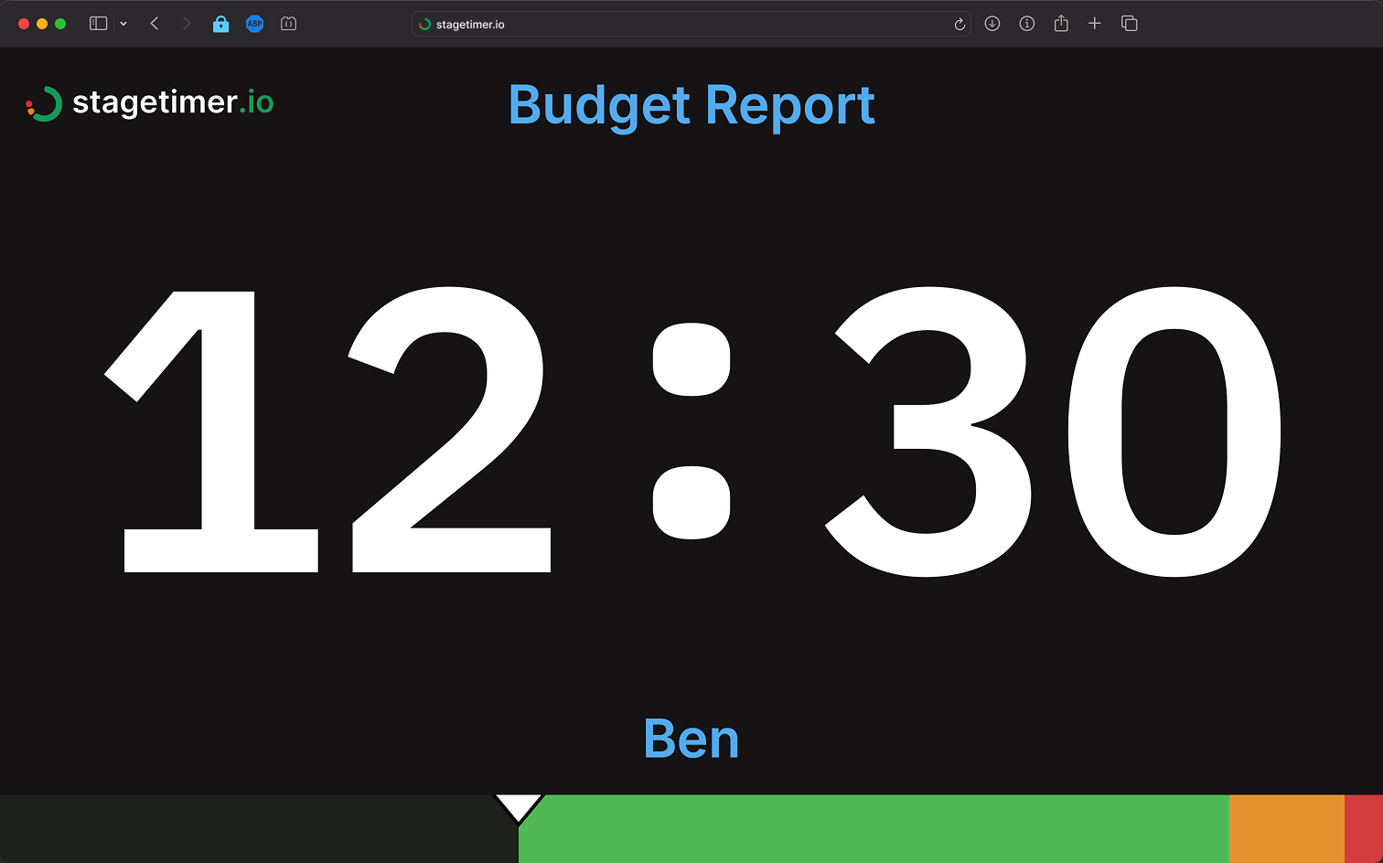 Stagetimer Viewer Output