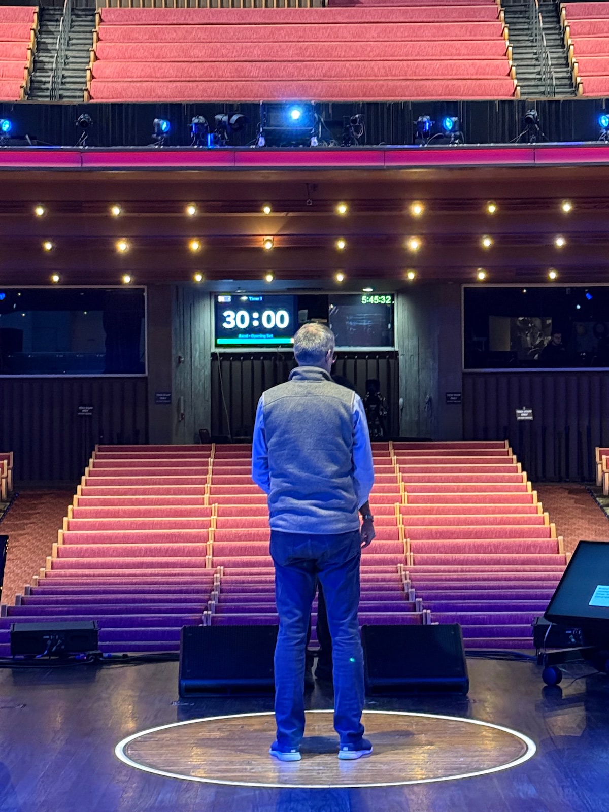 Behind the scenes at Grand Ole Opry showing Stagetimer in use during live production